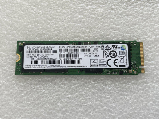 Hp 900889-001 Samsung PM961 NVMe M.2 MZVLW256HEHP SSD Solid State Drive 256GB