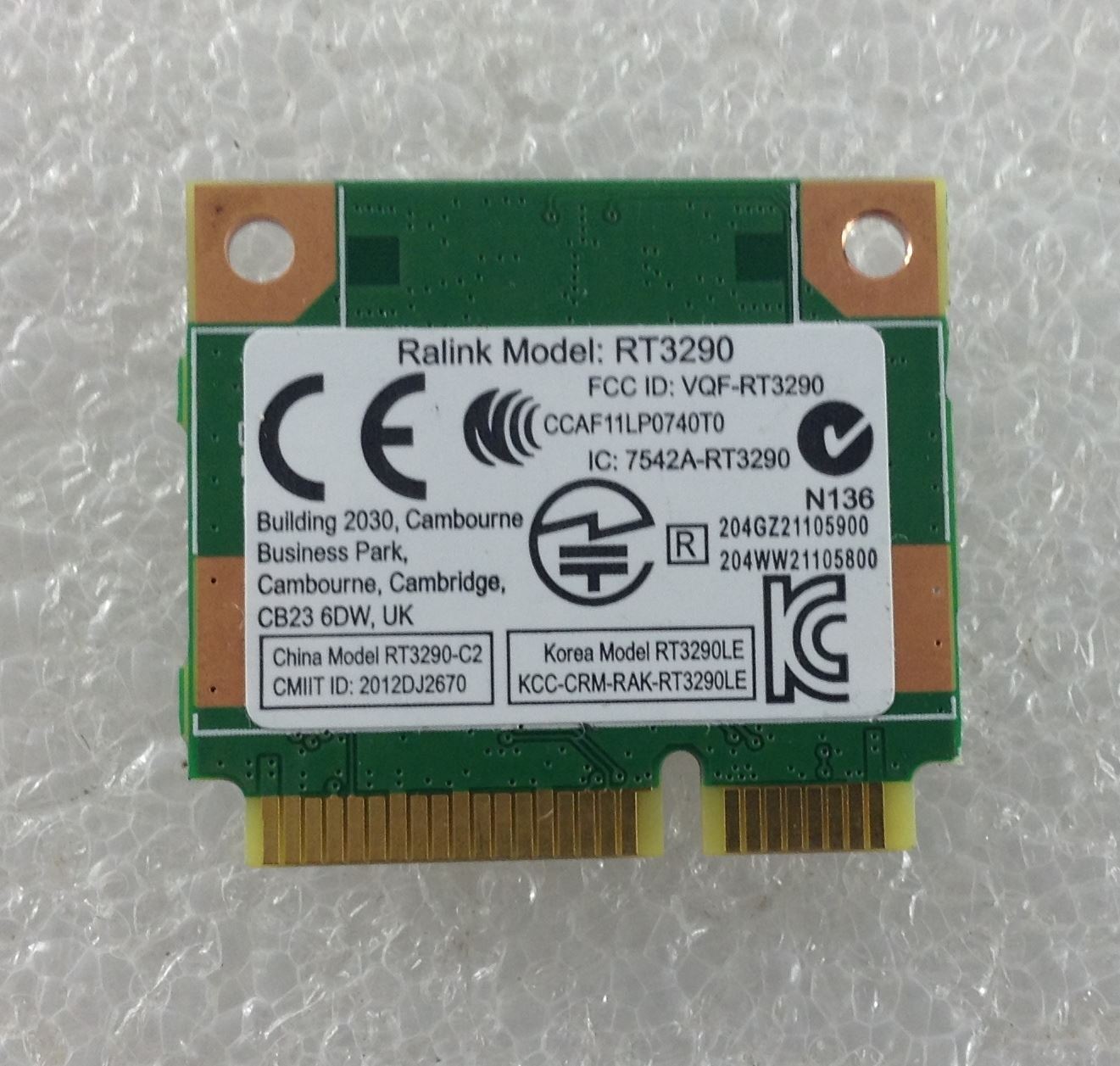 Ralink Wifi WLAN Wireless Card RT3290 802.11 bgn Hp Pavilion G6-2000 Series