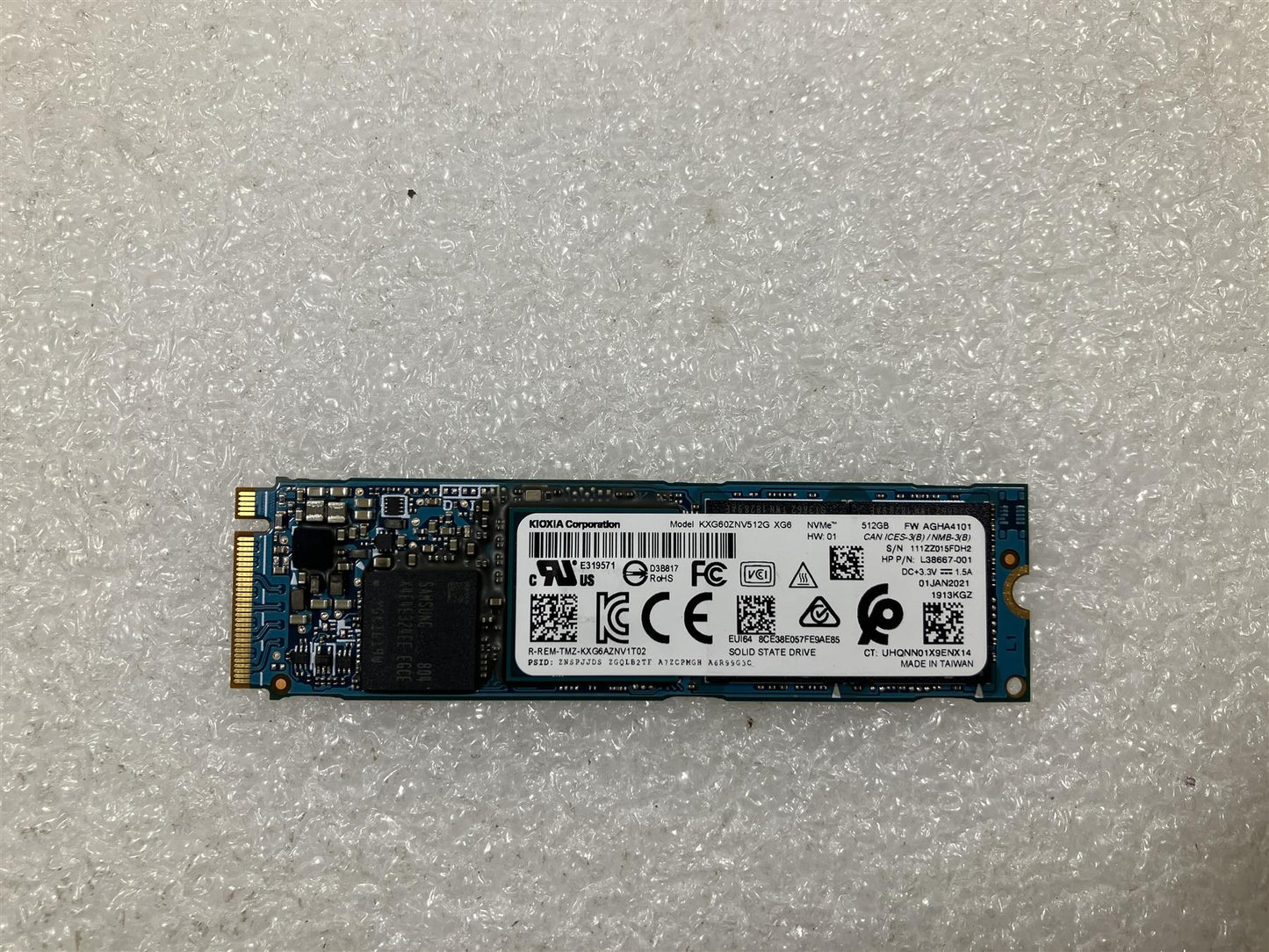 For HP L00875-001 XIOXIA KXG60ZNV512G XG6 Solid State Drive SSD M.2 NVMe 512GB