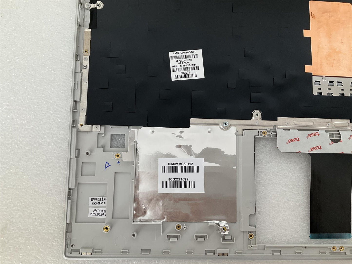 HP PAVILION X360 15-ER M48855-B31 M45128-B31 US int. English International also named dutch Keyboard Palmrest