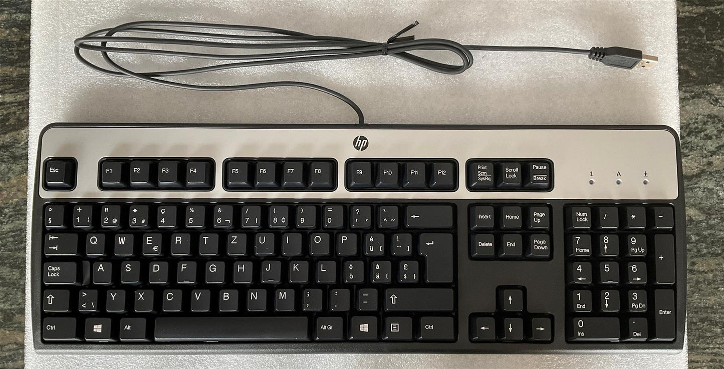 for HP 701429-111 434821-117 USB Wired Keyboard KU-0316 Switzerland Swiss NEW