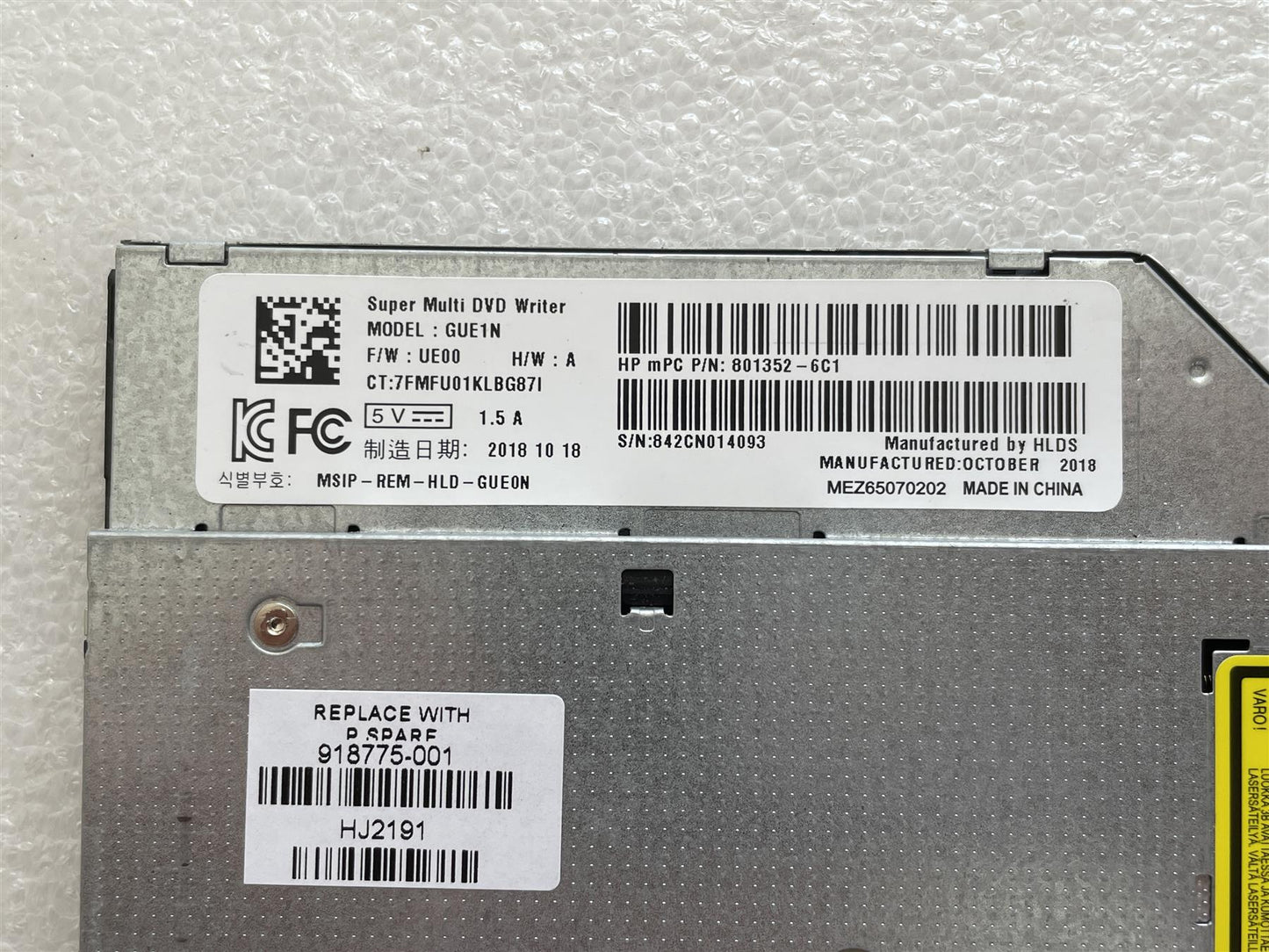 For Hp 918775-001 801352-6C1 GUE1N DVD RW CD drive writer Burner Player Rom NEW