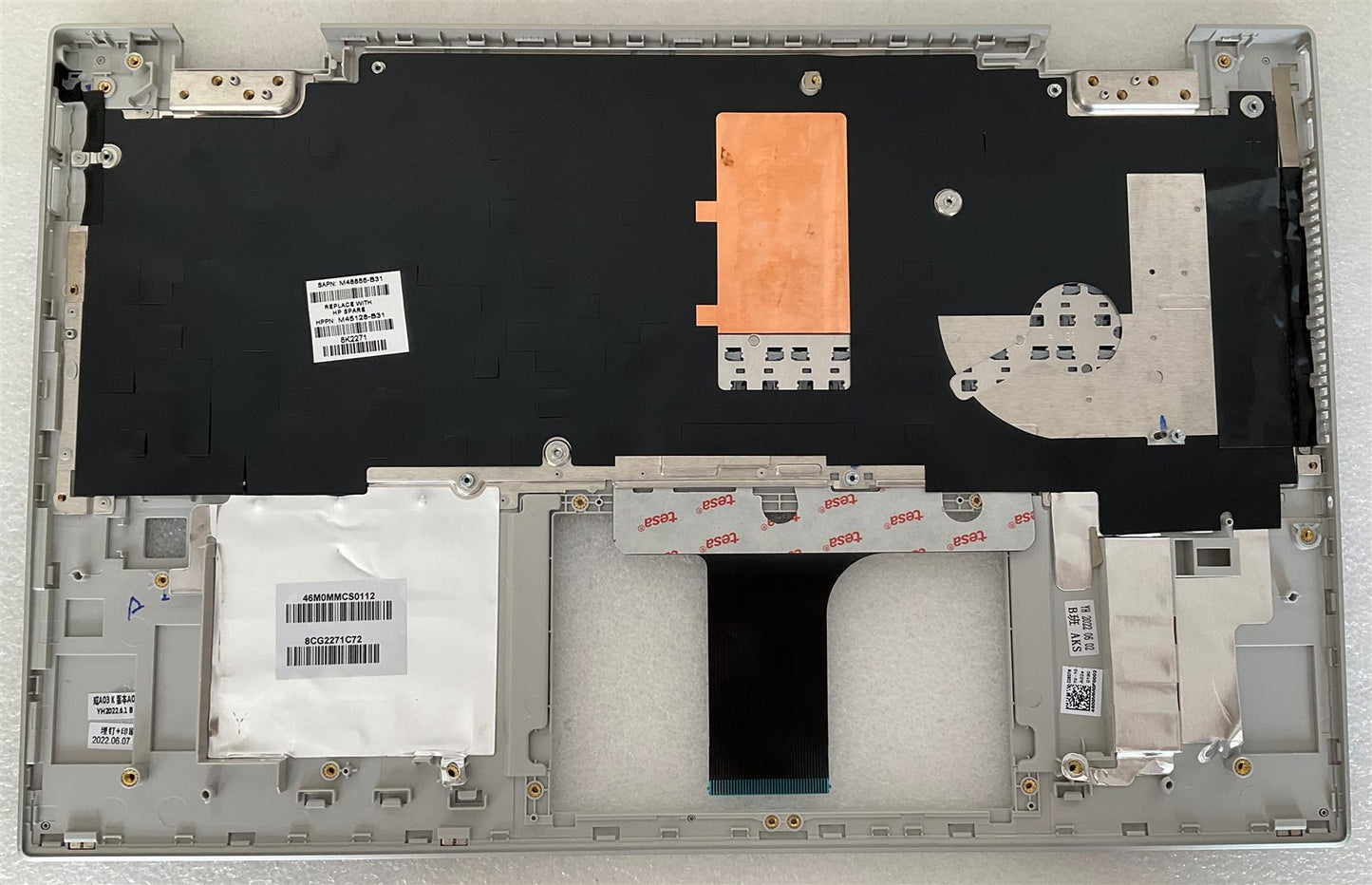 HP PAVILION X360 15-ER M48855-B31 M45128-B31 US int. English International also named dutch Keyboard Palmrest