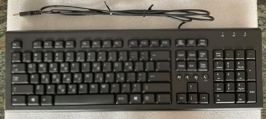 For HP 936509-152 697737-031 PR1101U USB Wired Keyboard UK English + Stickers
