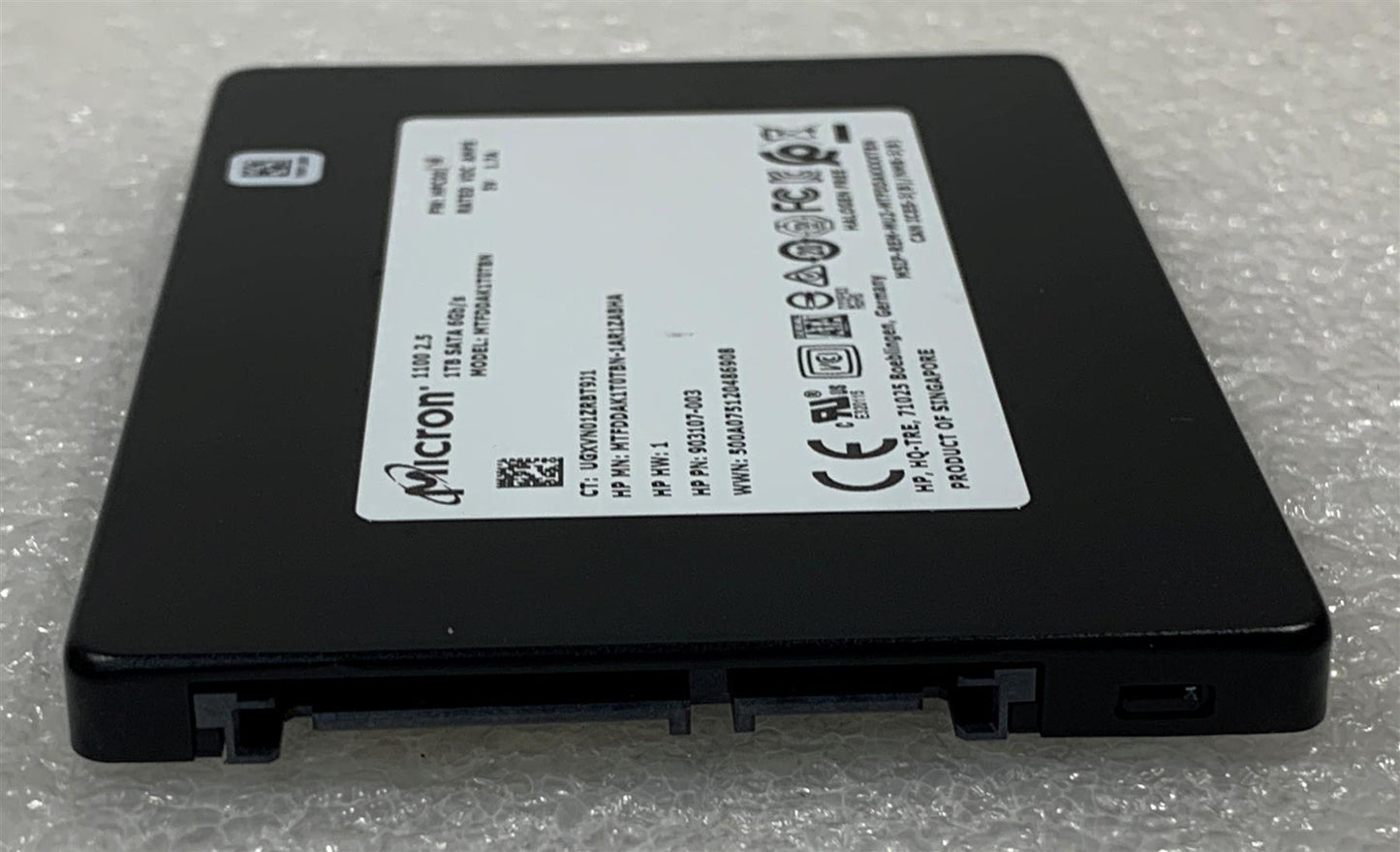 HP ZBook 15 G5 L68868-001 also sending L66208-001 1TB Micron Solid State Drive SSD SATA MTFDDAK1T0TBN