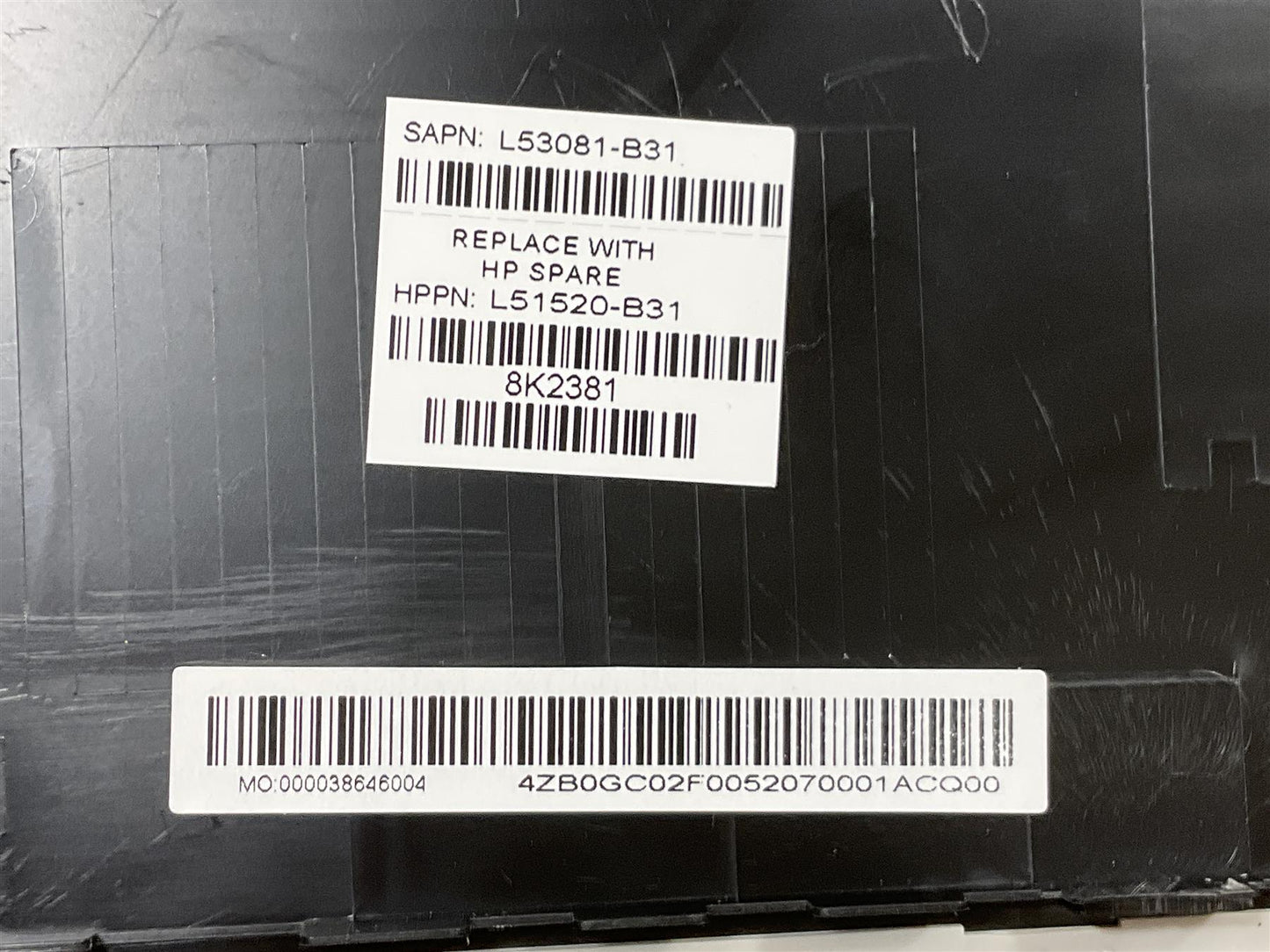 HP Pavilion x360 15-DQ L53081-B31 L51520-B31 US International Keyboard Palmrest