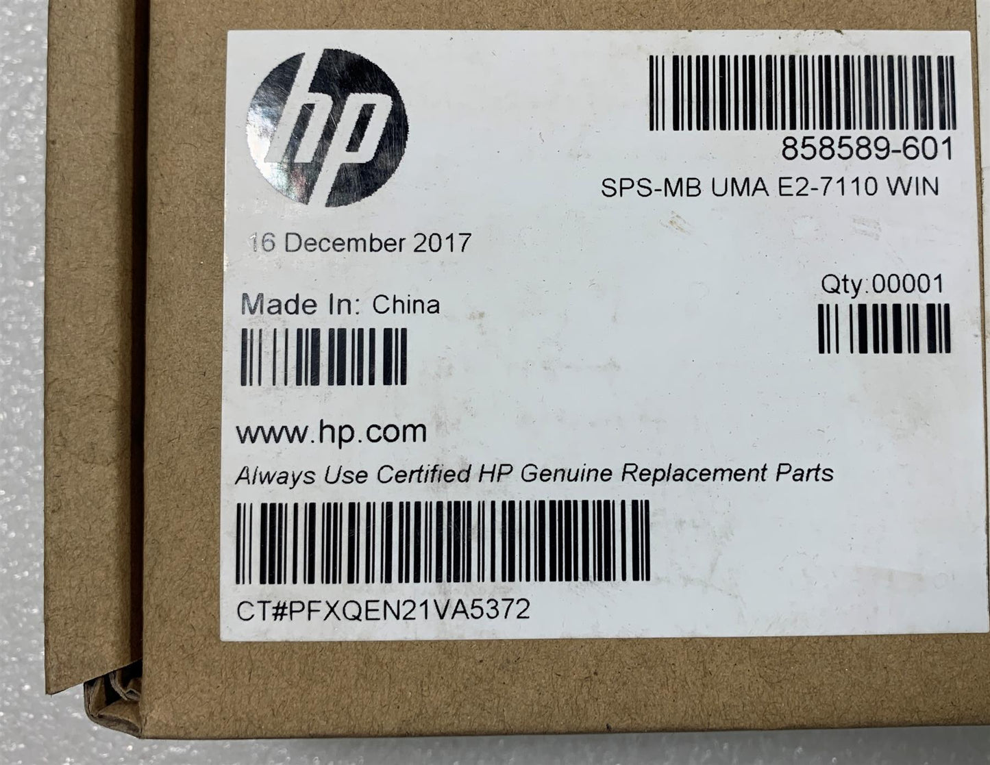 HP 255 G5 Notebook 858589-601 501 001 AMD E2-7110 UMA Motherboard Genuine NEW