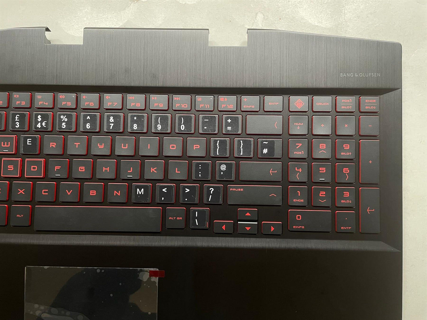 For HP Omen 17-CB L61638-031 With Stickers UK English Keyboard Palmrest NEW
