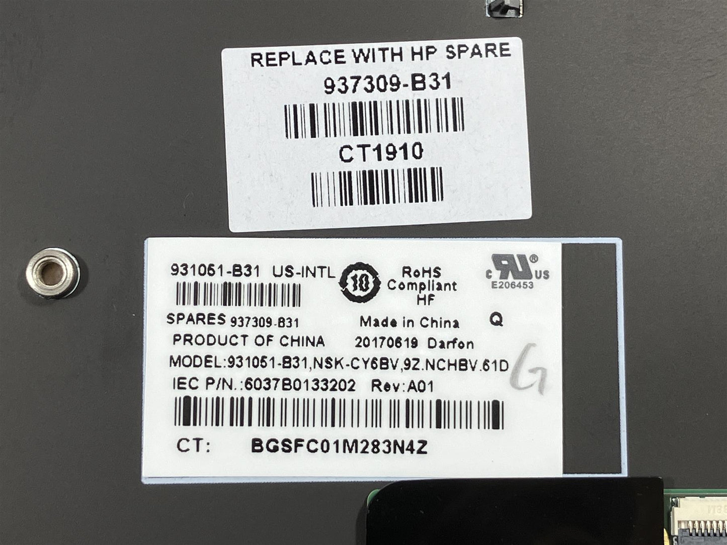 For HP ZBook 14u G4 G5 937309-B31 US int. English International also named dutch Layout Keyboard Backlight NEW
