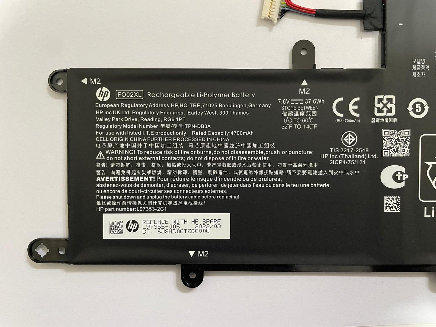 HP Chromebook 11A-NA L97353-2D1 L97355-005 FO02XL TPN-DB0A Battery Genuine NEW