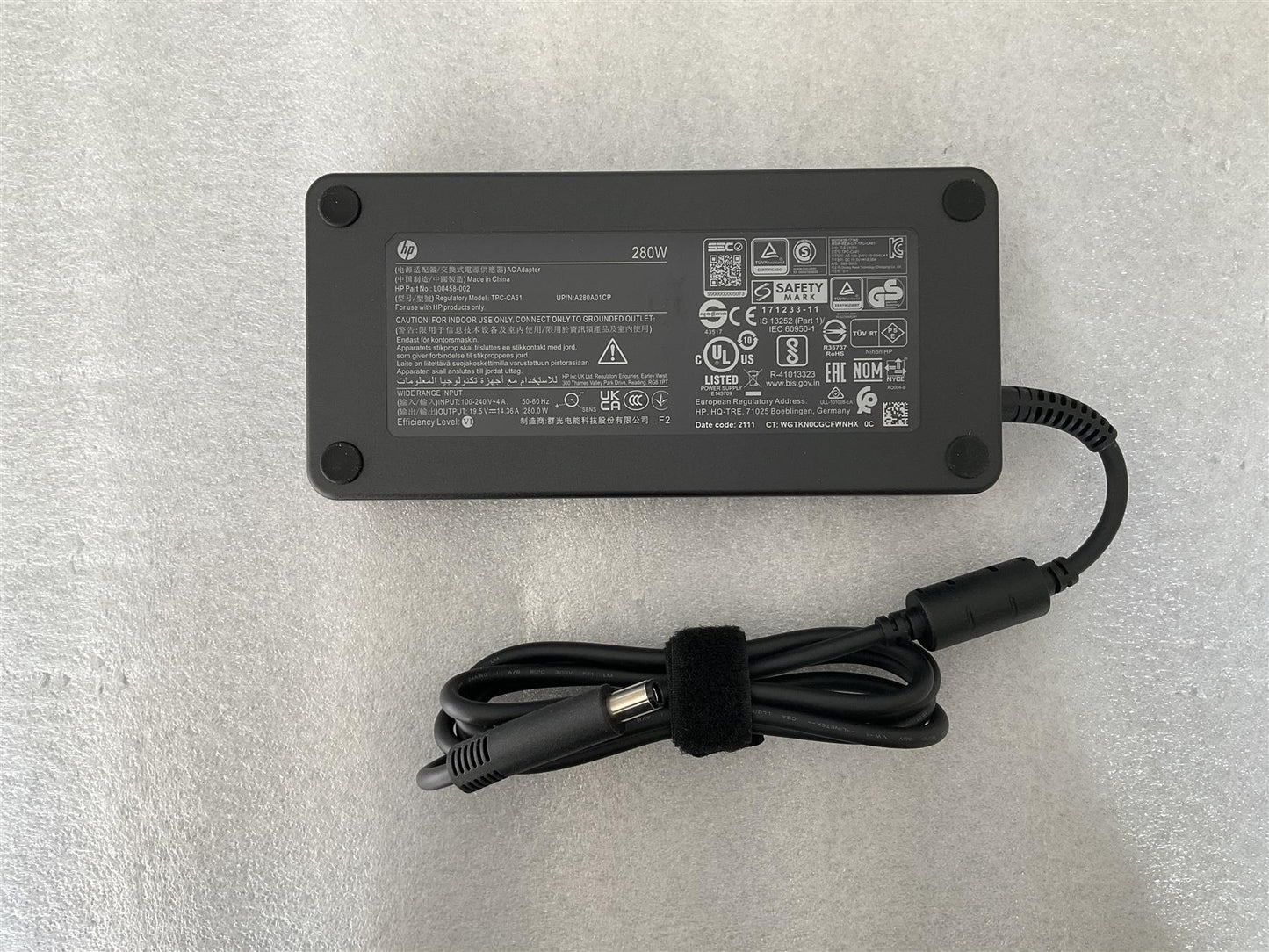 for HP M10146-001 L00458-002 TPC-CA61 280W AC Power Charger Adapter 19.5V 14.36A