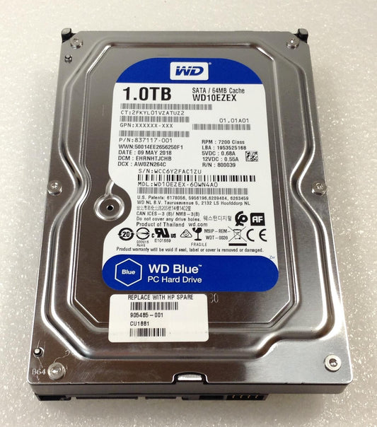 HP HDD 905485-001 1TB WD XL1000C 3.5 inch HDD Hard Disk Drive for Desktop PC New