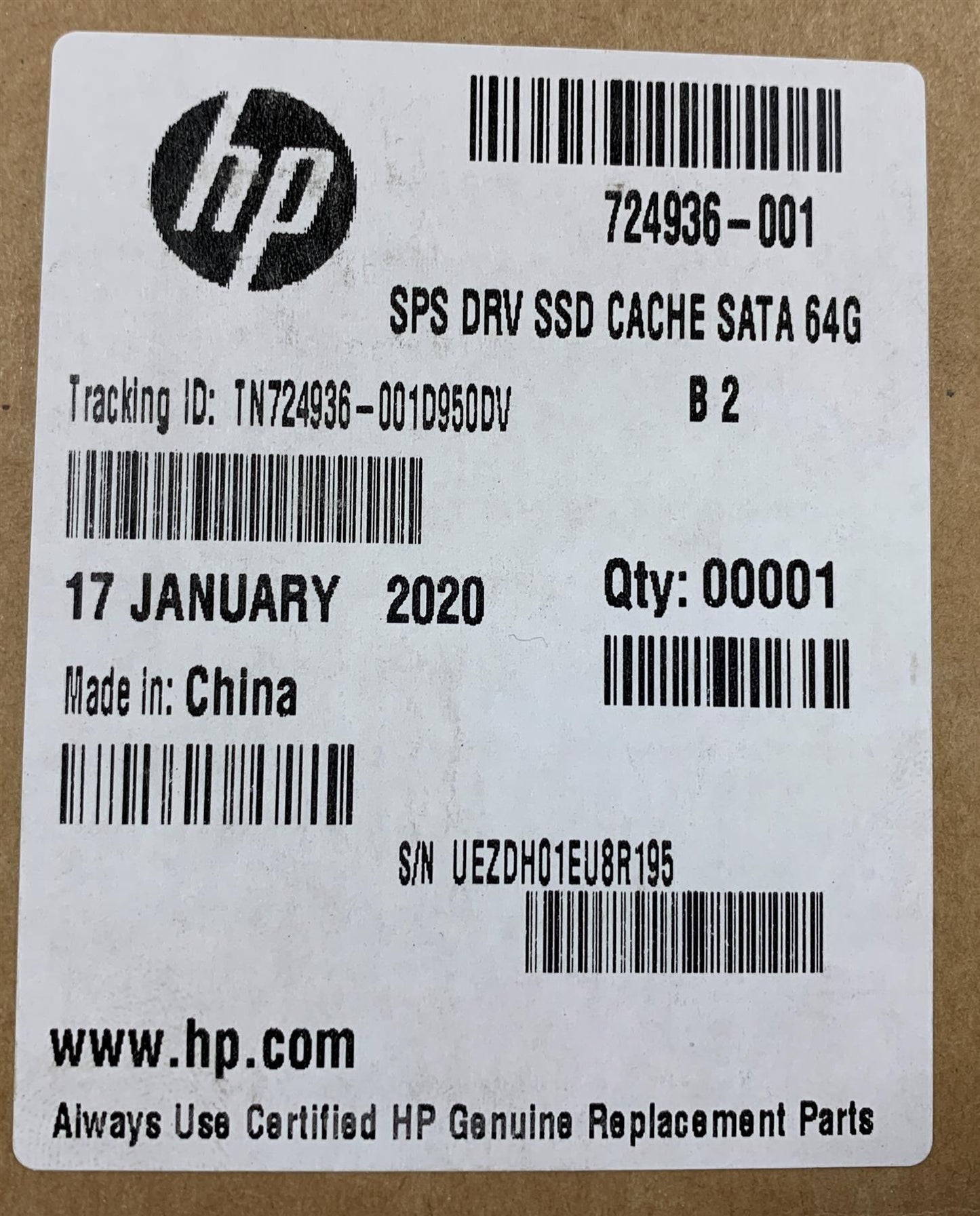 HP 724936-001 745679-002 Micron M550 64GB SSD Solid State Drive SATA Genuine NEW