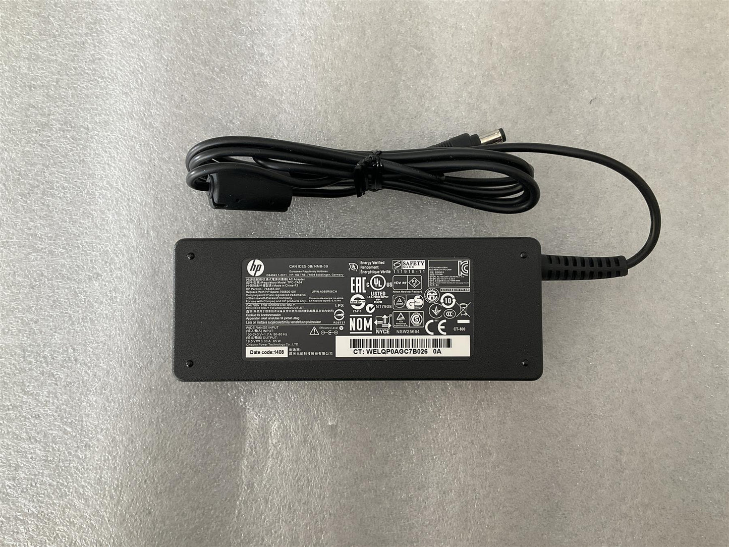 for HP 765600-001 764465-001 TPC-CA54 AC Power Adapter Charger 65W Genuine NEW