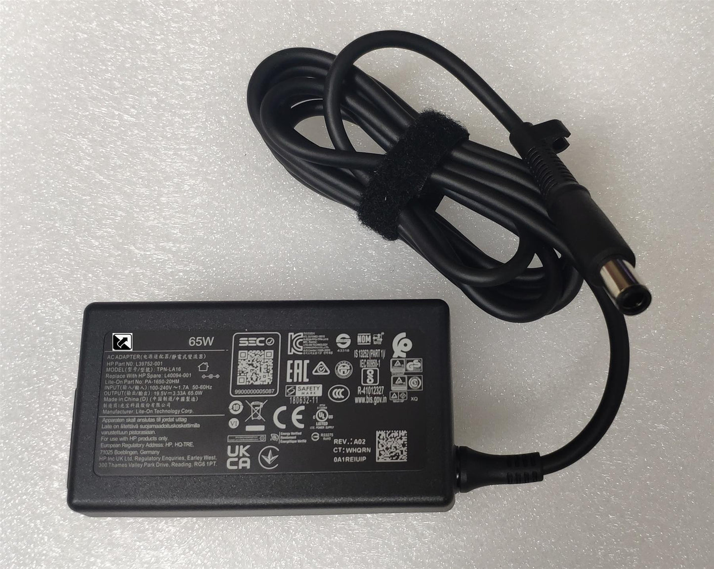 Genuine Original HP 65w PSU Power Adapter PSU Adapter L39752-001 L40094-001 Docking D9Y32AA D9Y32AA#ABU Laptop Monitor Docking Station TPN-LA16  65W  19.5v 3.33A 213351-008 HPI 3320
