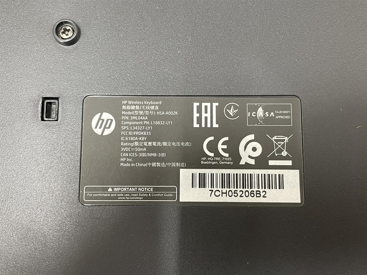 for HP 300 Wireless Keyboard Mouse 3ML04AA#BED 3ML04AA HAS-A002K HAS-A002M NEW