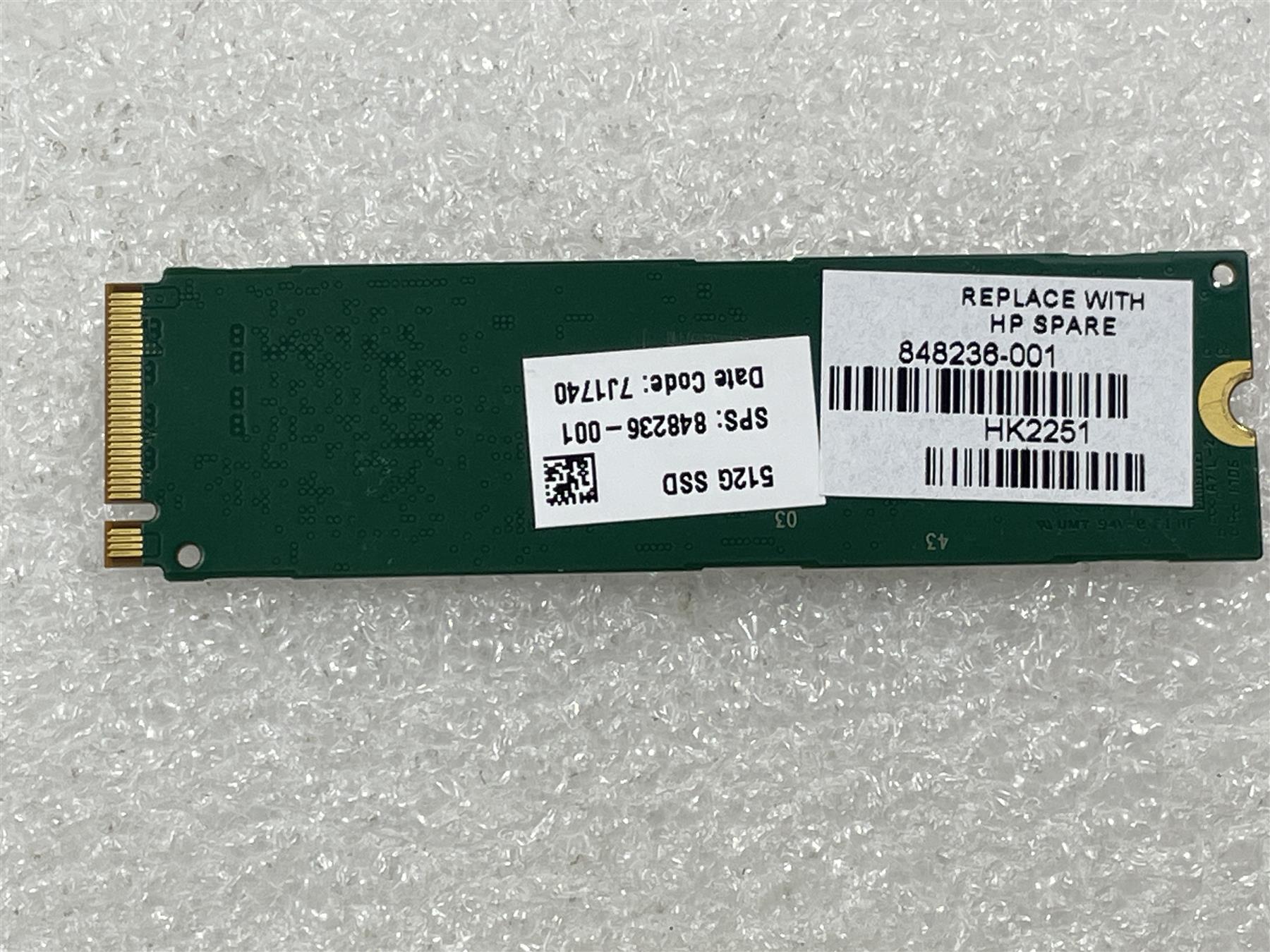 HP 848236-001 Samsung SM961 Solid State Drive SSD 512GB NVMe MZVKW