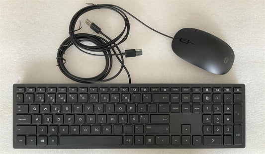 For HP Lifestyle TPC-P001K 928923-131 Portuguese Layout USB Wired Keyboard Mouse