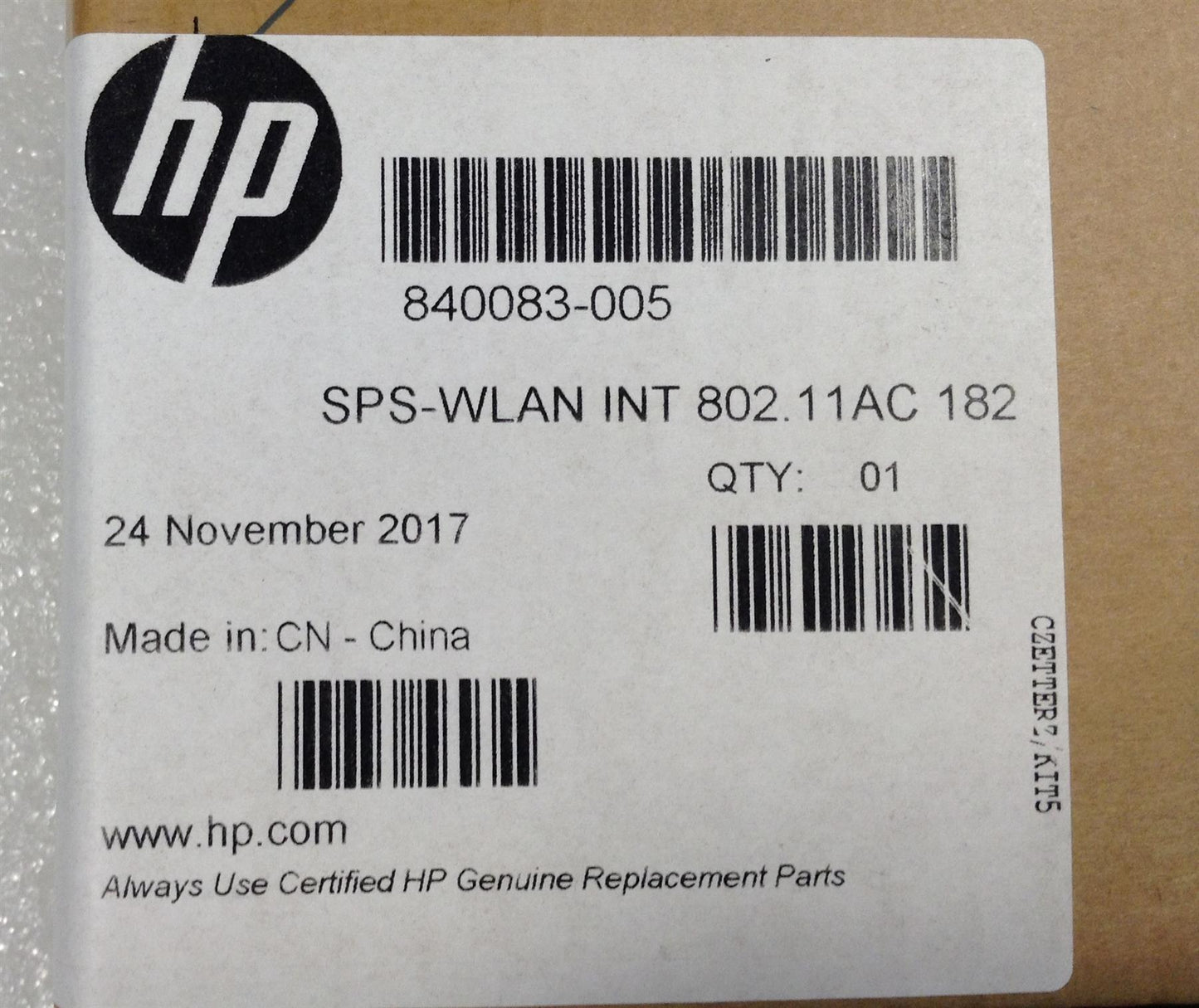 HP 840083-005 18260NGW Intel wireless card 840083-005 WLAN  802.11AC BT4 Card