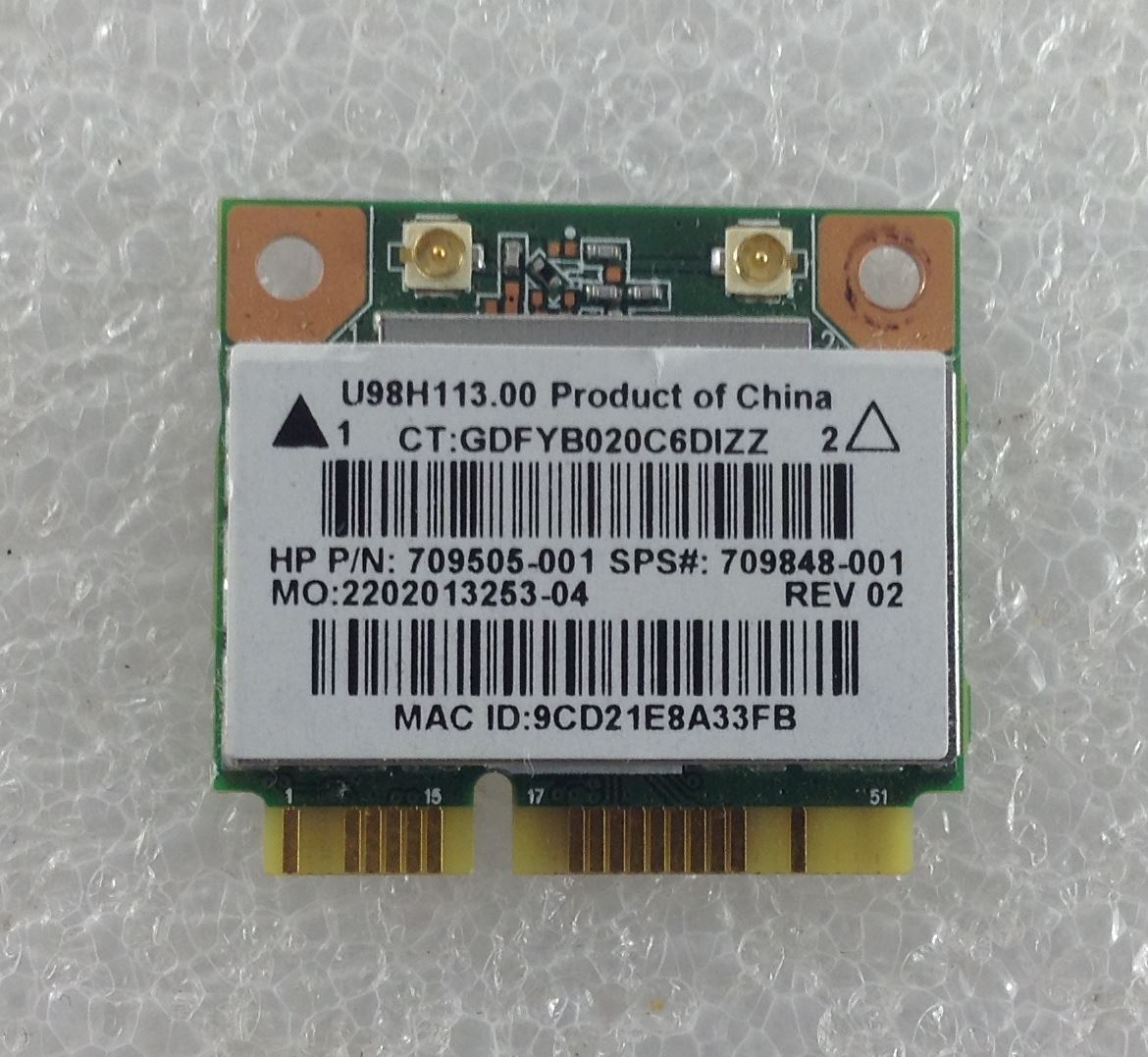 HP Pavilion 15-N 15-N267SA Wifi WLAN Wireless Card PCI-E RTL8188EE 709505-001