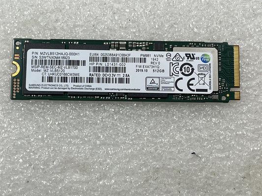 HP L40456-001 Samsung MZVLB512HAJQ 512GB Solid State Drive SSD PM981 M.2 NVMe