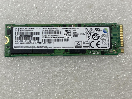 HP 921033-001 Samsung PM961 Solid State Drive SSD 512GB M.2 NVMe MZVLW512HMJP