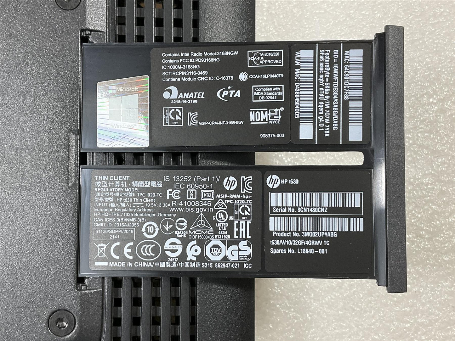 HP t630 Thin Client L18640-001 908375-003 3MQ02UP#ABG 32GB Storage 4GB RAM NEW