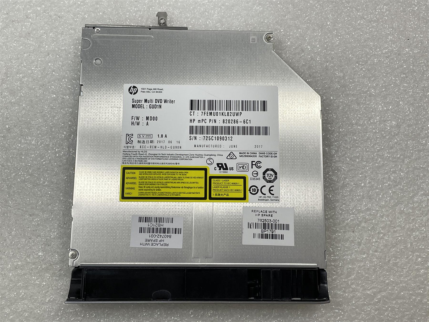 For HP 840742-001 820286-6C1 GUD1N DVD RW CD Drive Writer Burner Player Rom NEW