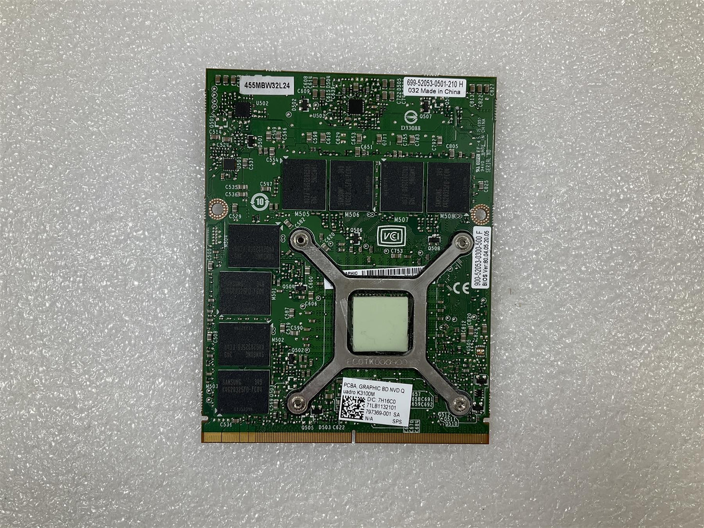 HP ZBook 17 G2 781703-001 NVIDIA Quadro K3100M GPU Graphics Card GDDR5 4GB