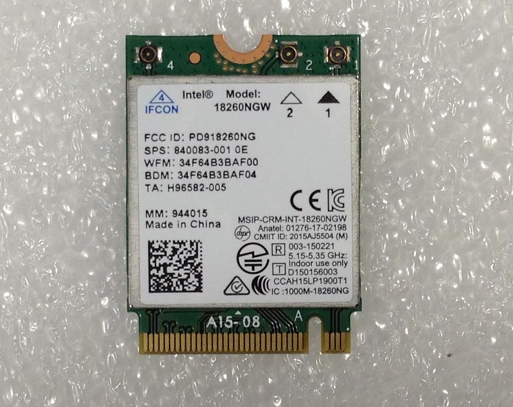 HP 840083-005 18260NGW Intel wireless card 840083-005 WLAN  802.11AC BT4 Card