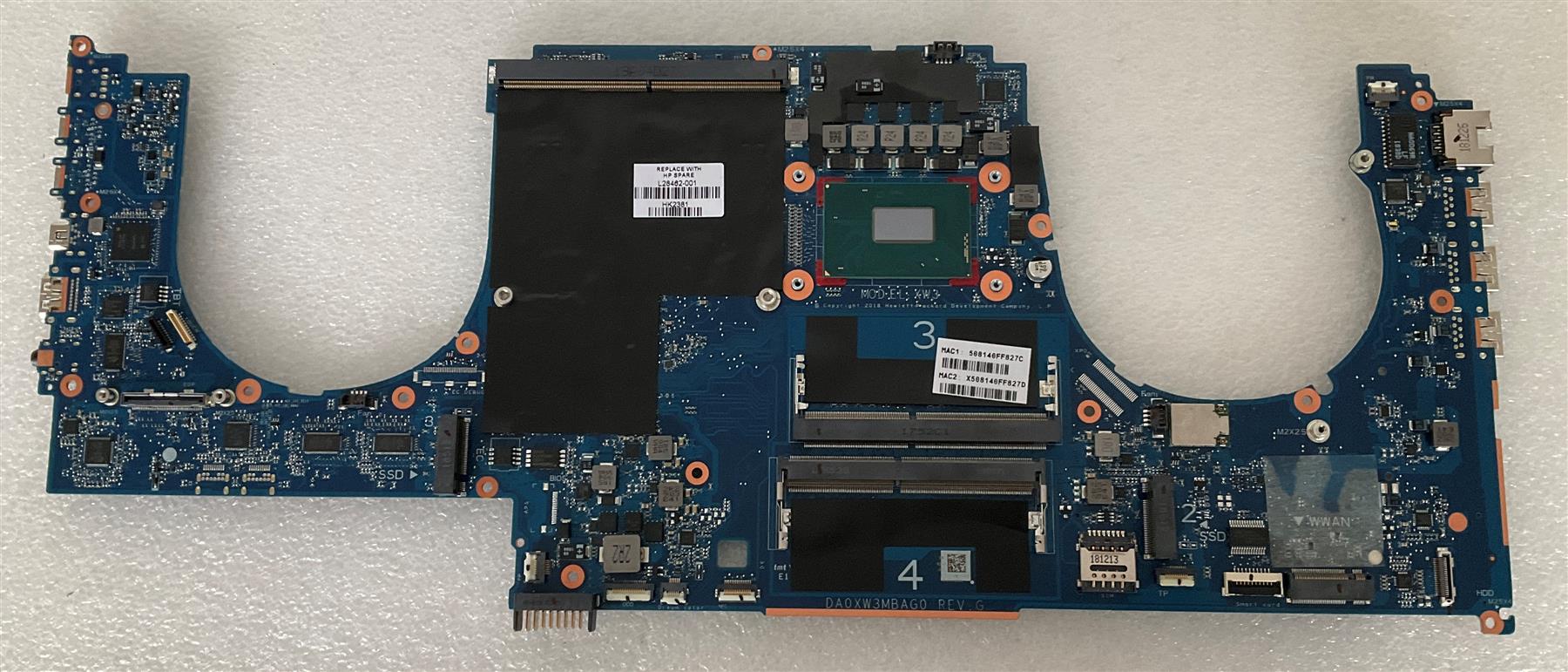 for HP ZBook 17 G5 Laptop L28462-001 601 Intel Core I7-8850H DSC Mothe