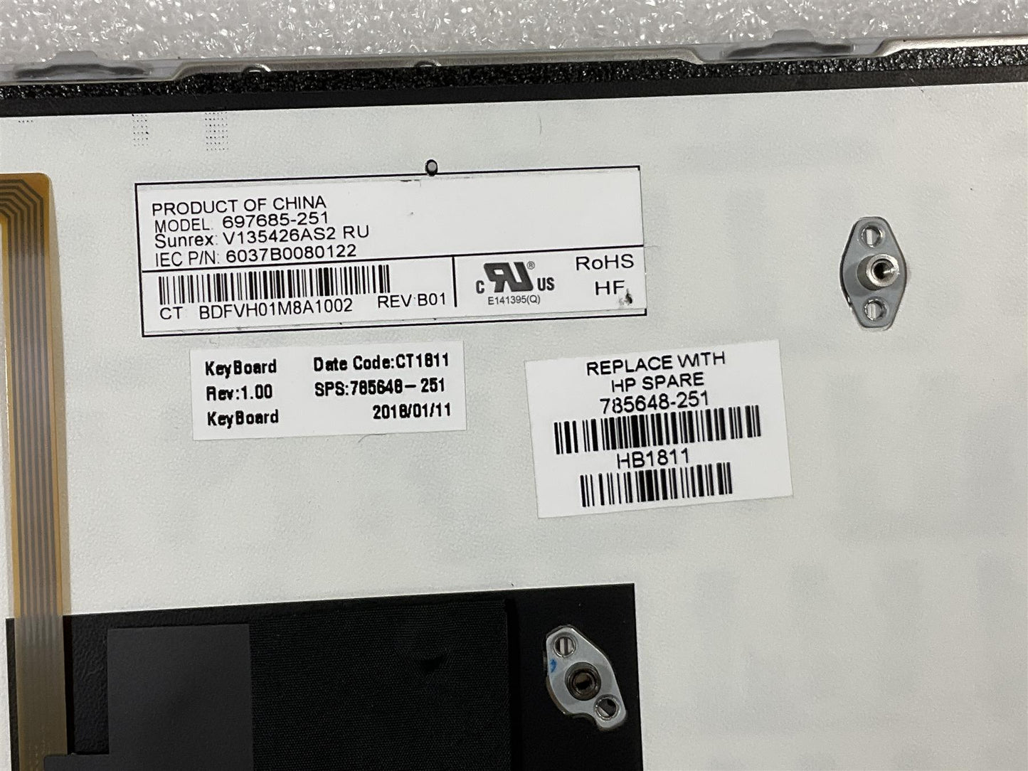 For HP EliteBook Folio 9480m 785648-251 Russ Russian Backlight Keyboard NEW