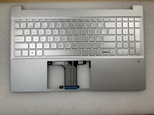 HP Pavilion 15-EH 15-EG N05644-DH1 Danish Finnish Norwegian Keyboard Palmrest