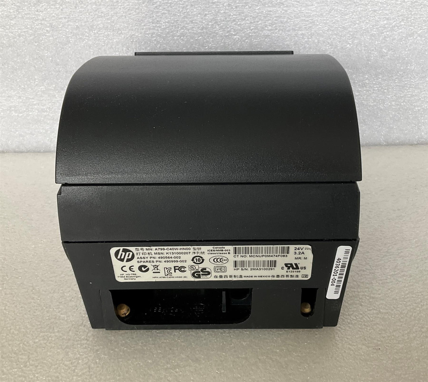 For HP A799-C40W-HN00 490564-002 490999-002 Thermal Receipt Printer P-USB NEW
