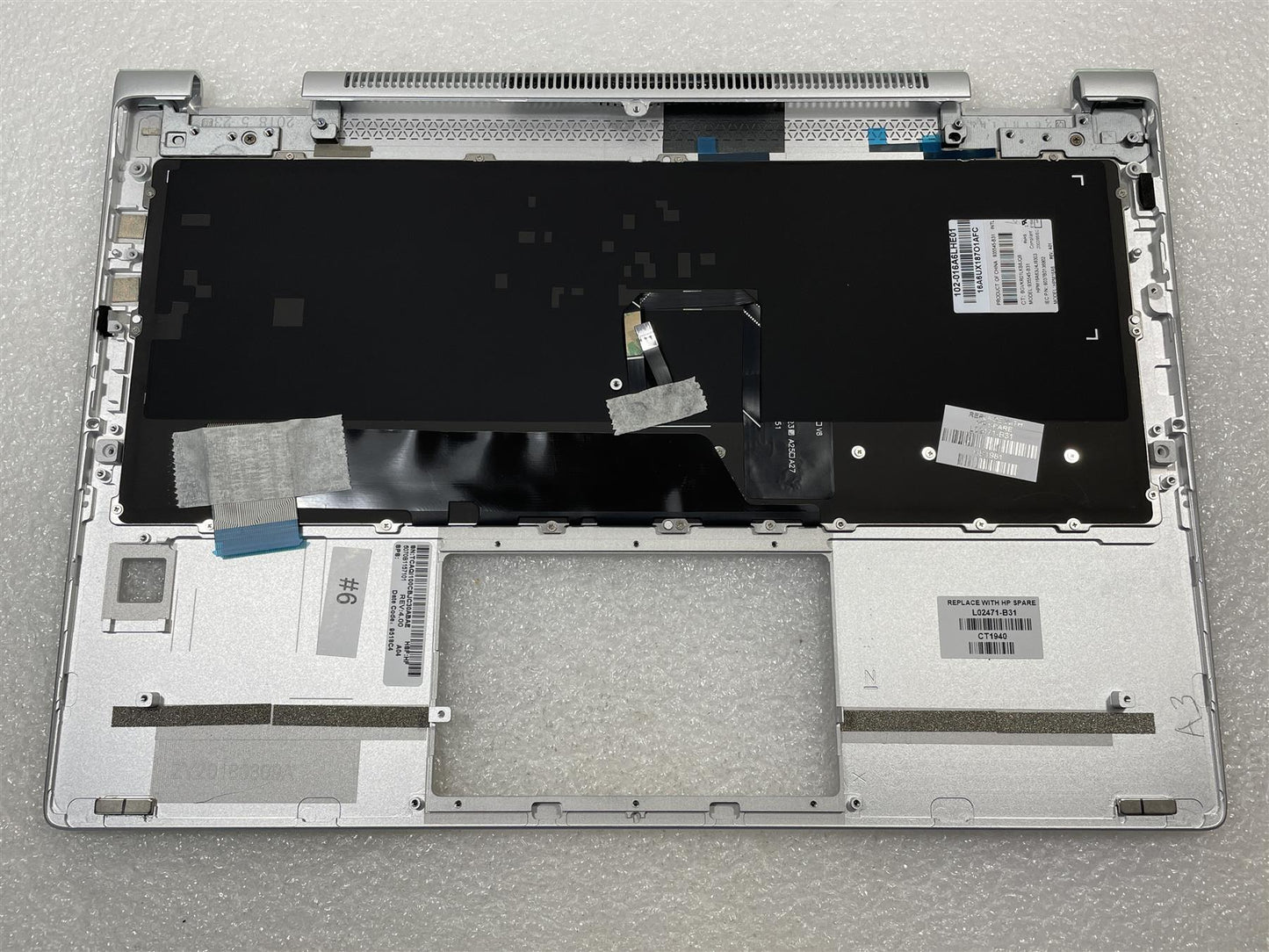 For HP EliteBook x360 1020 G2 L02471-B31 US int. English International also named dutch Palmrest Keyboard NEW