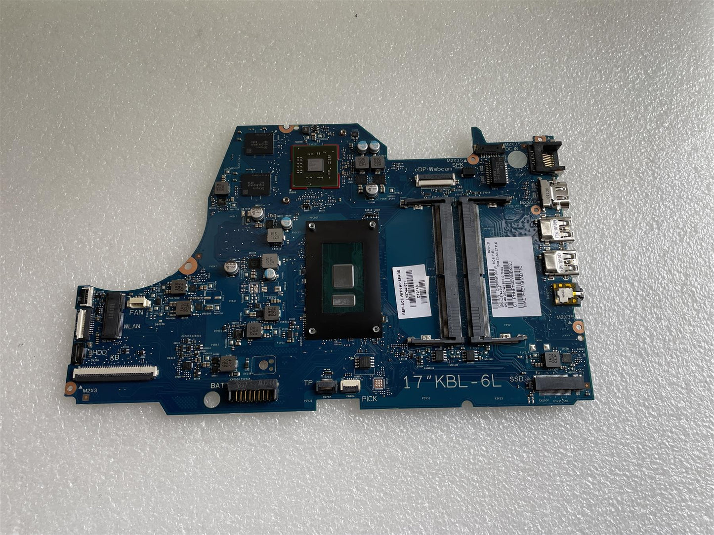 For HP 17-BY 17G-CR 17Q-CS Motherboard L25439-001 L22744-001 DSC Intel i3-7020U