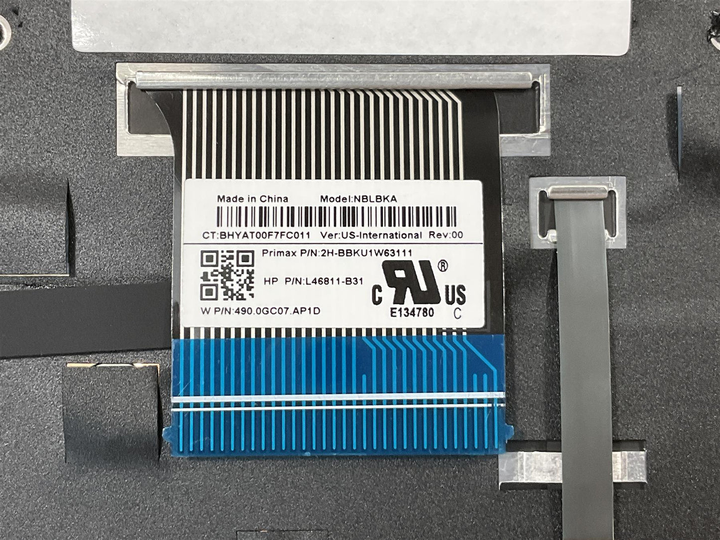 HP Pavilion x360 15-DQ L53081-B31 L51520-B31 US int. English International also named dutch Keyboard Palmrest
