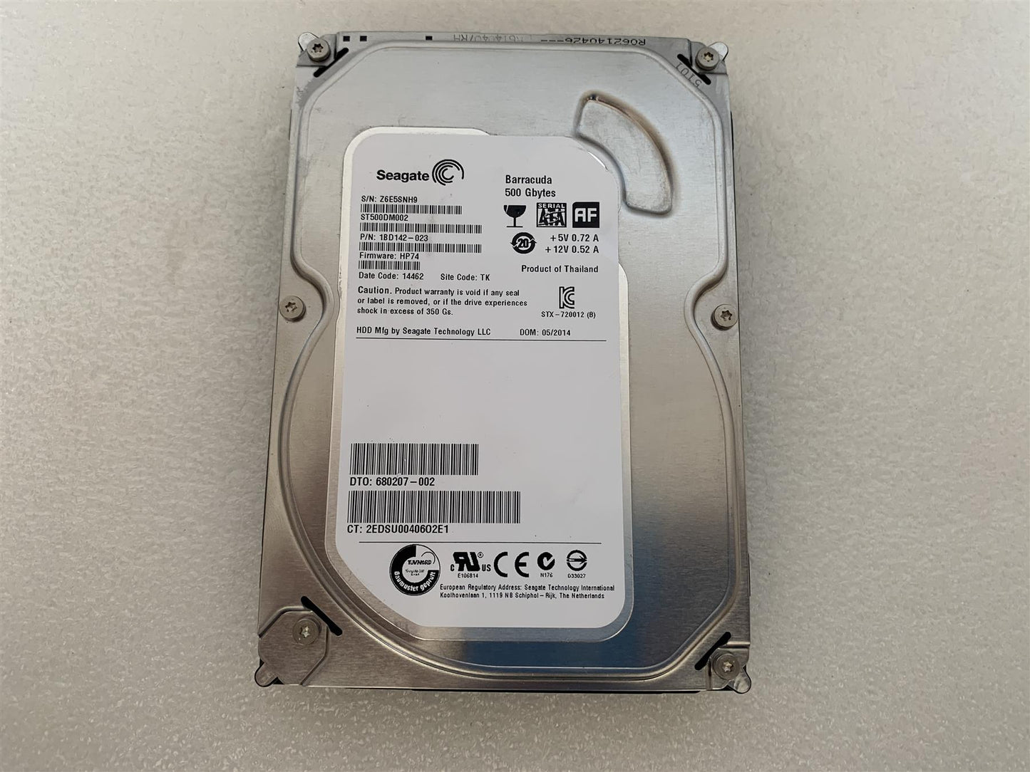 For HP 680207-002 Seagate ST500DM002 500GB Hard Disk Drive SATA 3.5 inch 7200RPM NEW