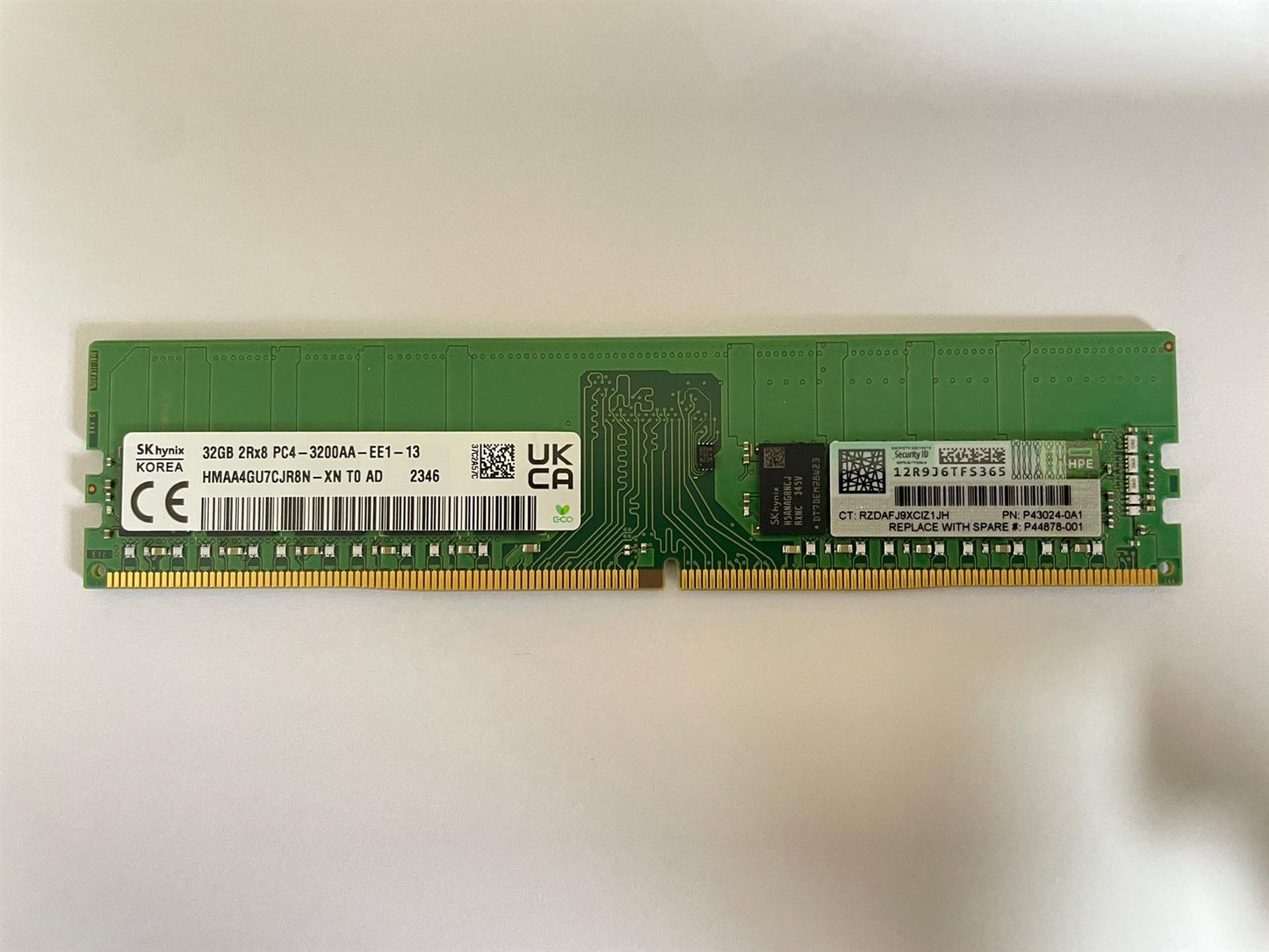 HP P44878-001 SK Hynix 32GB 3200 DDR4 ECC UDIMM Ram Memory HMAA4GU7CJR8N-XN NEW
