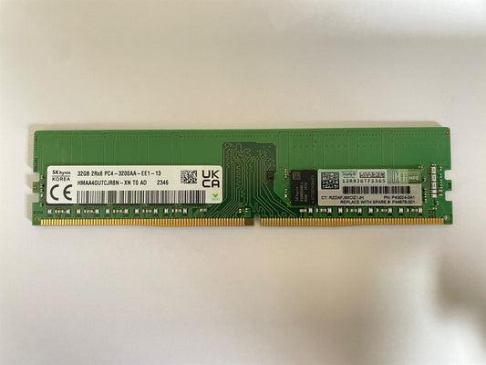 HP P44878-001 SK Hynix 32GB 3200 DDR4 ECC UDIMM Ram Memory HMAA4GU7CJR8N-XN NEW