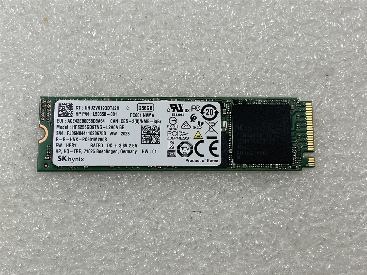 For HP M23781-001 Sk Hynix 256GB PC601 M.2 NVMe SSD Solid State Hard Drive NEW