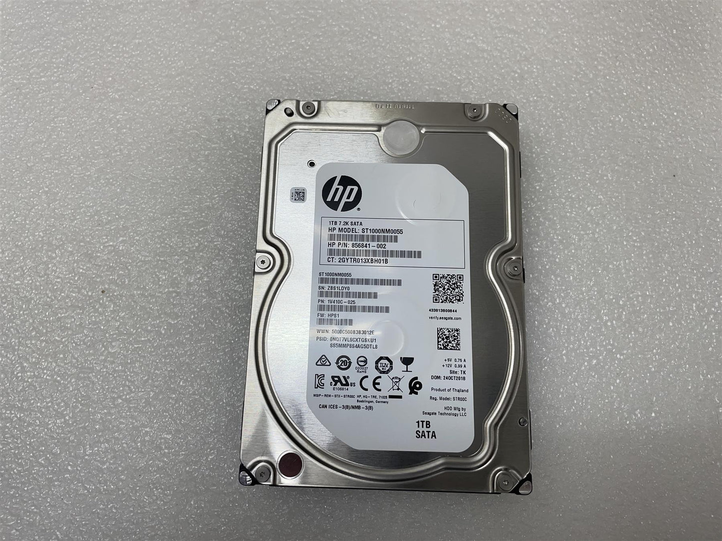 A102 - For HP L78695-001 Seagate 1TB ST1000NM0055 1TB 7.2K SATA 3.5 HDD Hard Disk Drive