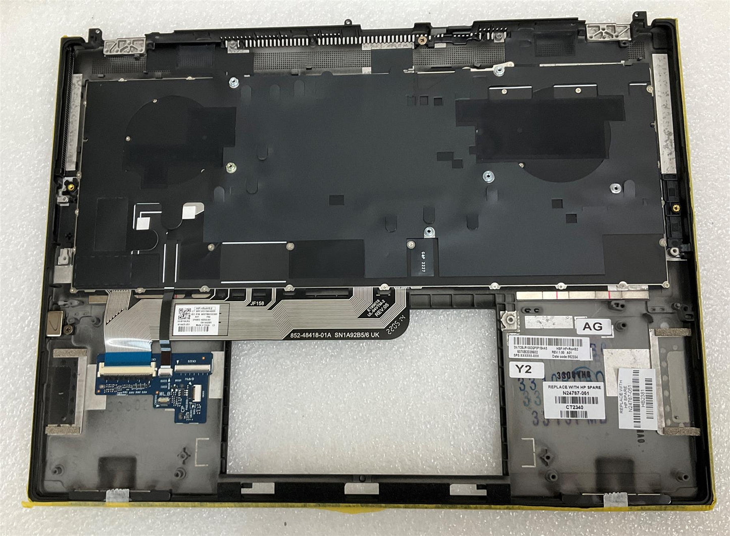 HP Dragonfly Folio G3 N24787-051 France Frech Keyboard Palmrest Top Cover NEW