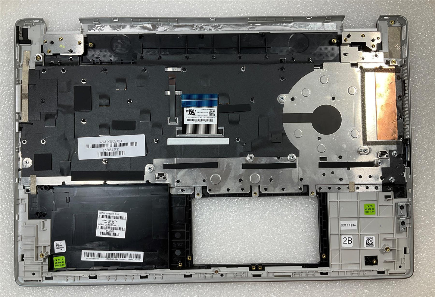 HP Pavilion x360 15-DQ L53081-B31 L51520-B31 US int. English International also named dutch Keyboard Palmrest