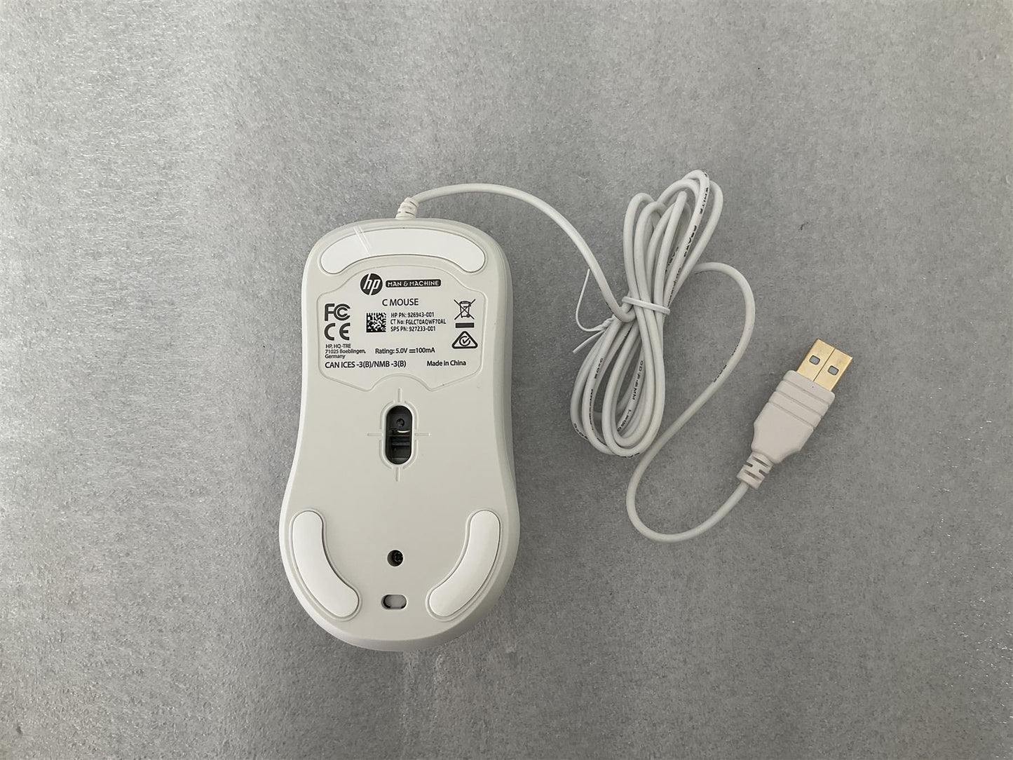 for HP 926943-001 Man & Machine Wired C Mouse USB White Healthcare 927233-001