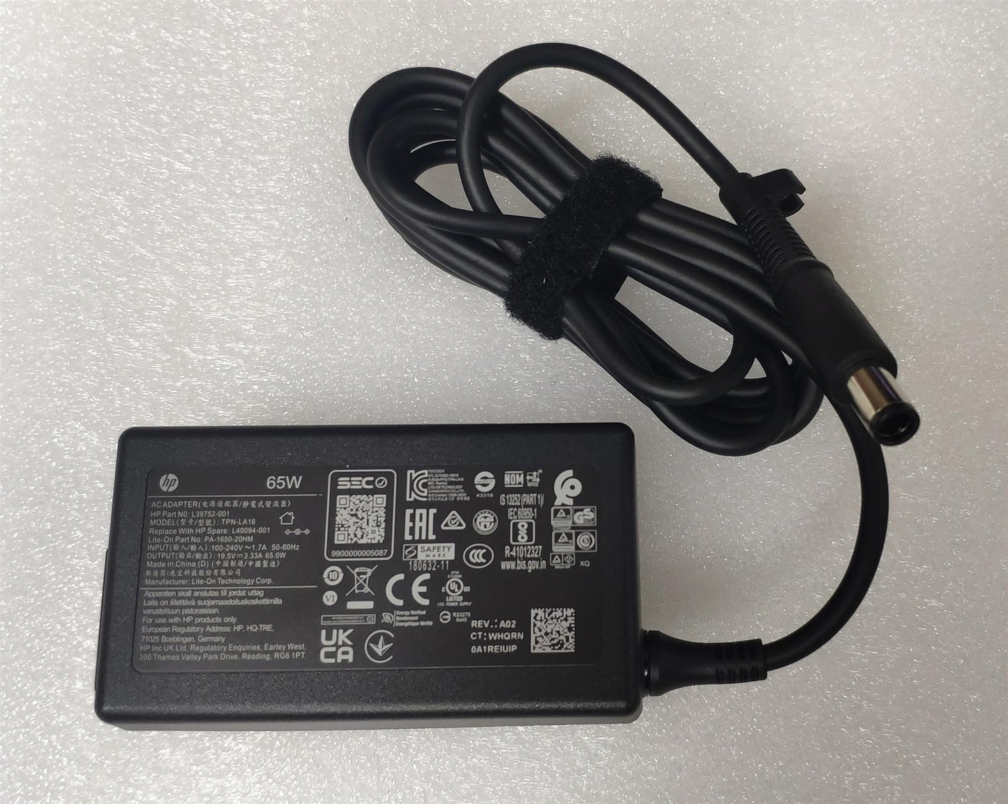 Genuine Original HP 65w PSU Power Adapter PSU Adapter L39752-001 L40094-001 Docking D9Y32AA D9Y32AA#ABU Laptop Monitor Docking Station TPN-LA16  65W  19.5v 3.33A 213351-008 HPI 3320 L39753-001 65W AC Adapter Barrel and pin Type