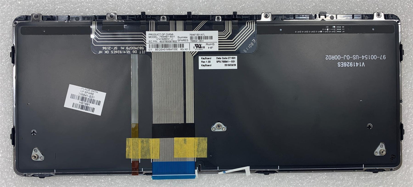 HP Pro x2 612 G1 766641-B31 The Netherlands US int. English International also named dutch Keyboard NEW