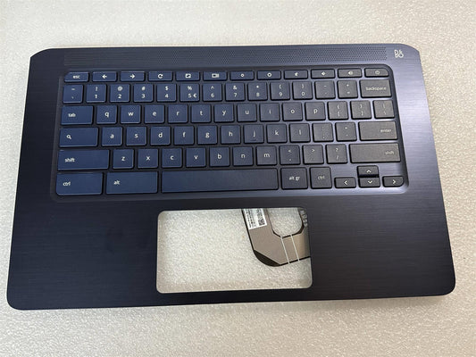 For HP Chromebook 14-DB L47753-B31 US int. English International also named dutch Palmrest Keyboard Top Cover