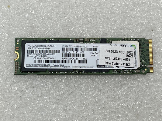 For HP L32559-001 Samsung MZVLB512HAJQ Solid State Drive SSD 512GB M.2 NVMe NEW