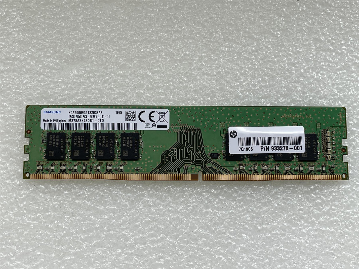 For HP 913159-001 Samsung 16GB PC4 DDR4 2666V M378A2K43DB1-CTD Ram Memory NEW